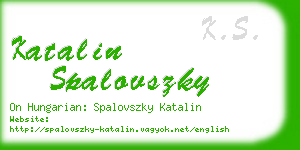 katalin spalovszky business card